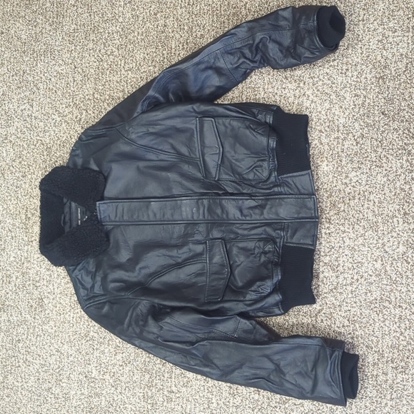 New York & Company Jackets & Blazers - New York & Company leather bomber jacket black size large